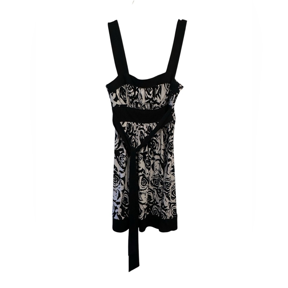 Chic Black and White Floral Dress